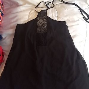 Solemio Black halter dress